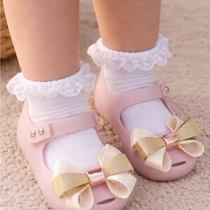 Mini Helisha Pink Girls Shoes with Bow Size~ 24 ERU/ 8 US